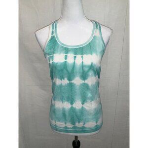 Lululemon Athletica Women's Tie-Dye Racerback Tank Top Green & White Size 8